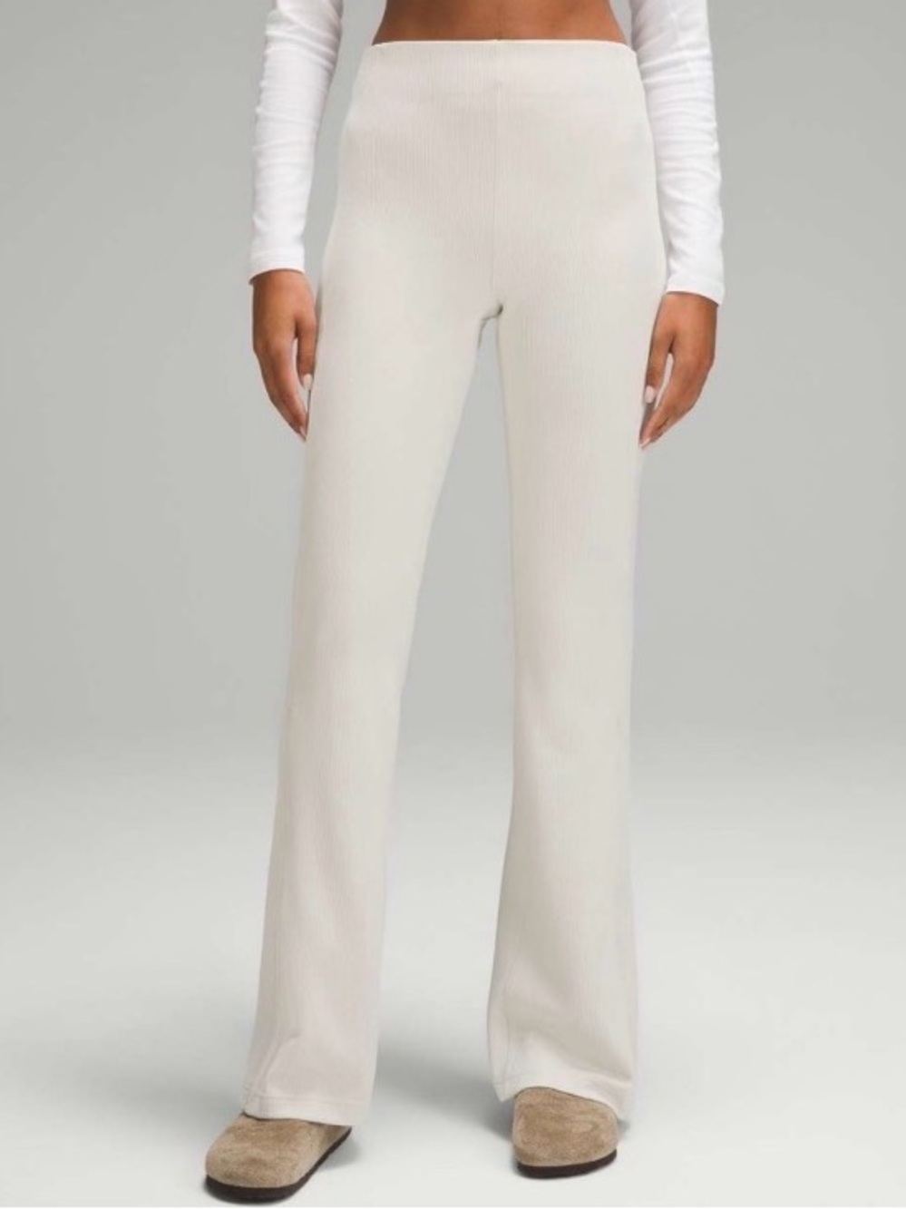 Lululemon Brushed Softstreme Ribbed Zip Flared Pant